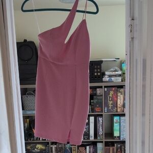 Elegant Pink Halter Dress